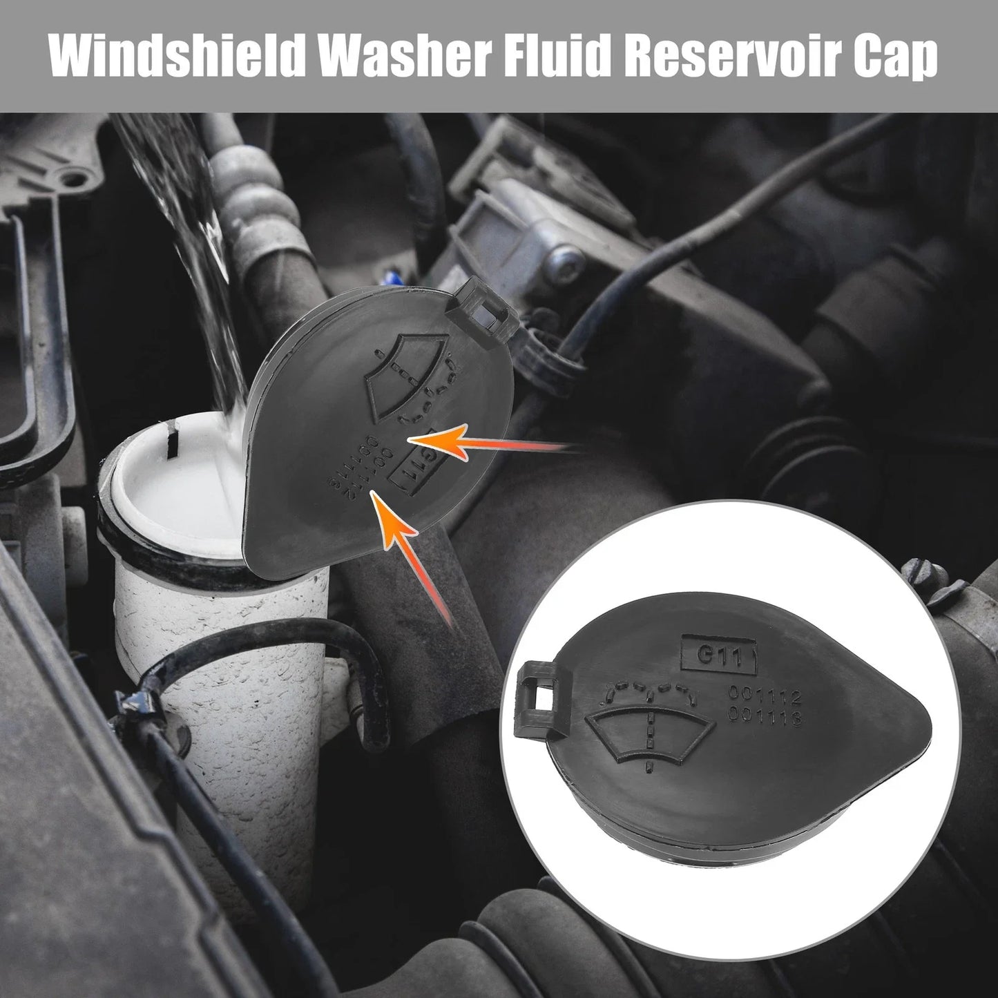 2 x Windscreen Washer Fluid Reservoir Caps for Toyota Lexus