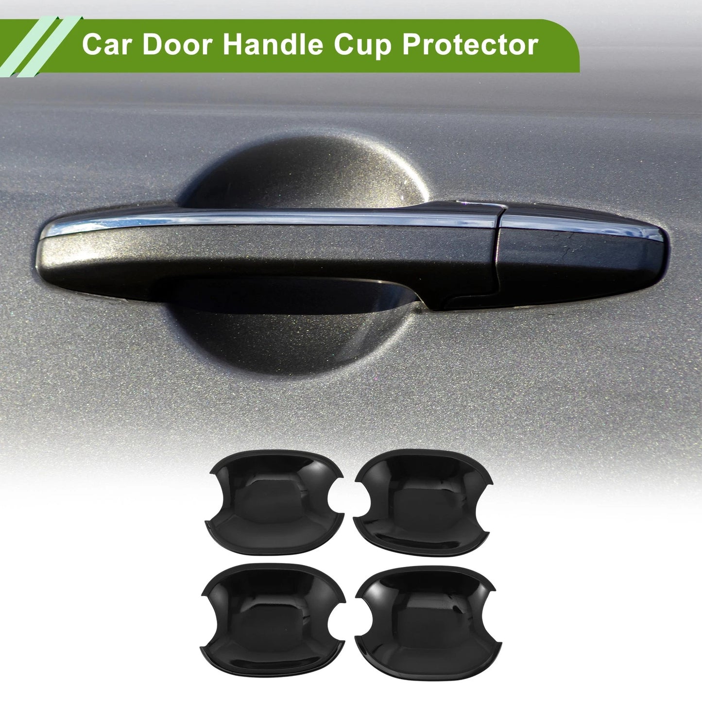 Car Door Handle Cup Protector for Toyota Highlander Camry Avalon (2014–2023) Gloss Black