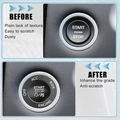 Engine Start Stop Push Button Cover Kit for Dodge Charger Challenger (2015-2023)