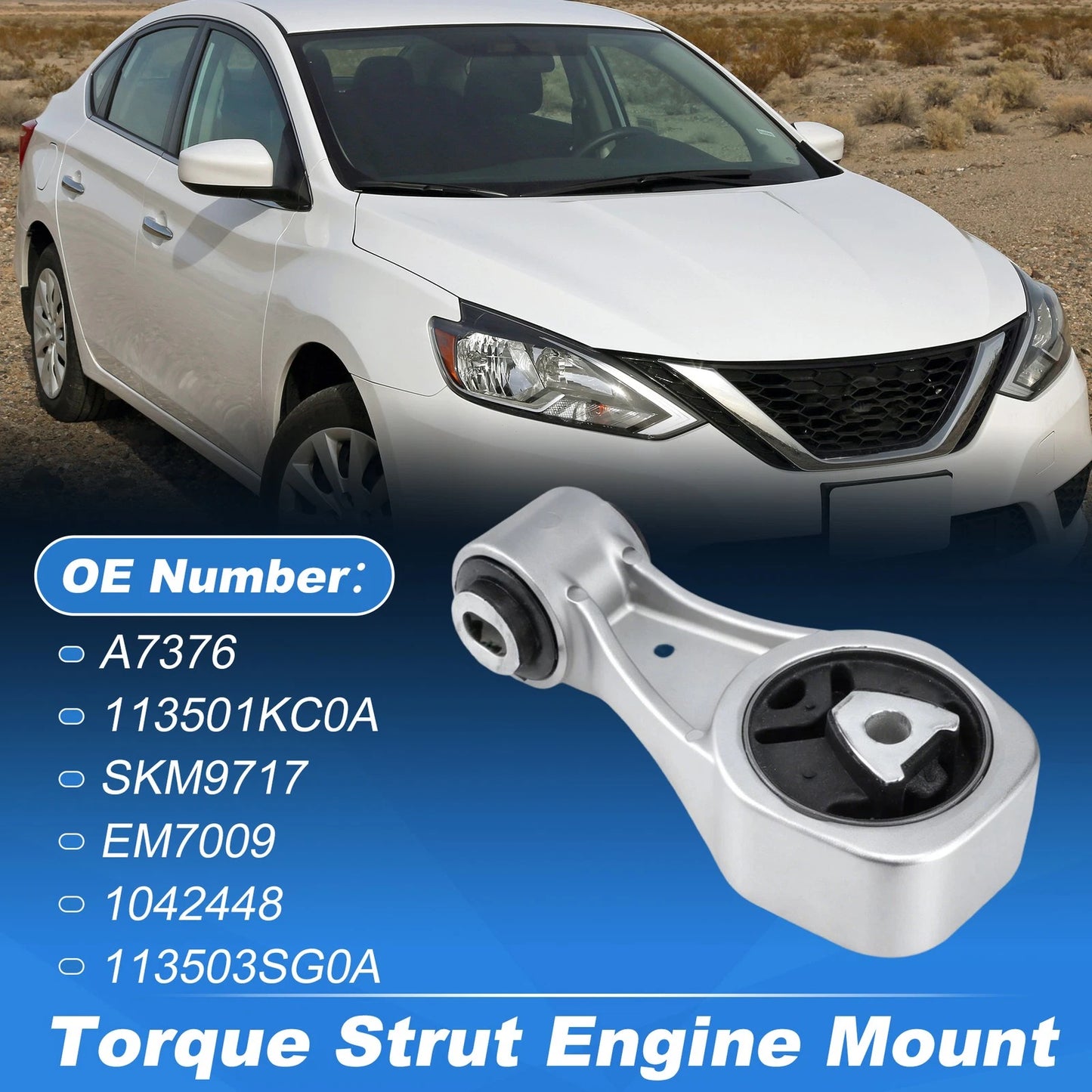 Front Right Engine Torque Strut Mount A7376 for Nissan Sentra (2013–2019)