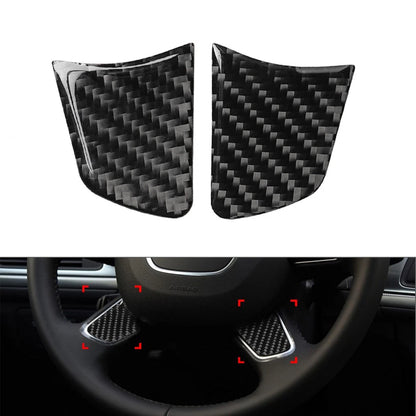 Red Carbon Fiber Interior Door Lock Button Cover Trim for Audi TT TTRS (2008–2014)