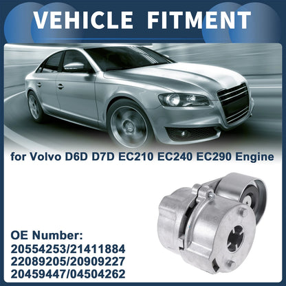 Belt Tensioner for Volvo D6D D7D EC210 EC240 EC290 (20554253) Metal 1 Pc