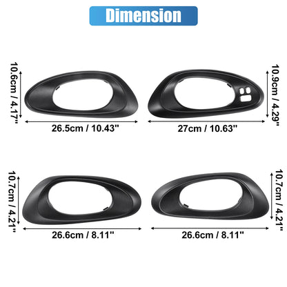 Set of 2 Interior Left Right Side Handle Covers for Chevy Trailblazer (2002–2009)