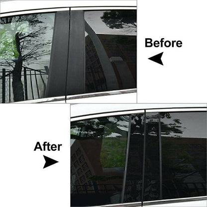 10 x Black PC Pillar Posts Door Trim Covers for Chevrolet Cruze (2011-2015)