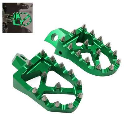 MX Style Foot Pegs for Kawasaki KDX200 KDX250 KDX220R KX125 KX250 (1995-2006)