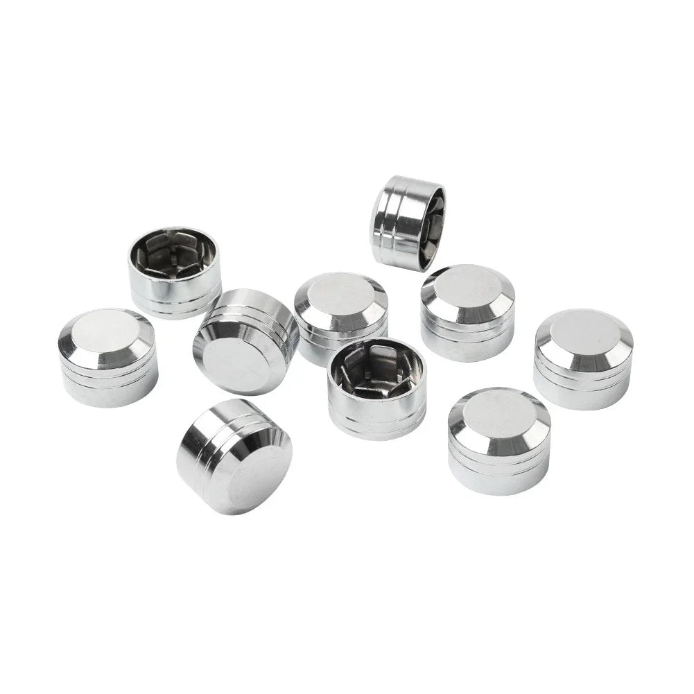 10 x Chrome Engine Bolt Topper Caps Covers for Harley Dyna Softail