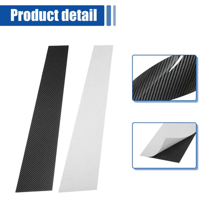 Gloss Carbon Pattern Pillar Window Post Cover Trim for BMW 3 Series E90