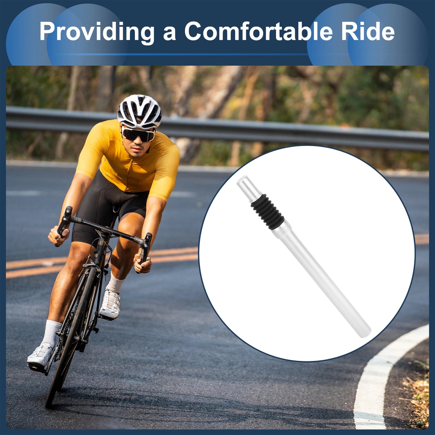 30.4mm Shock Absorbing Bike Seat Post for Universal Fit (350mm)
