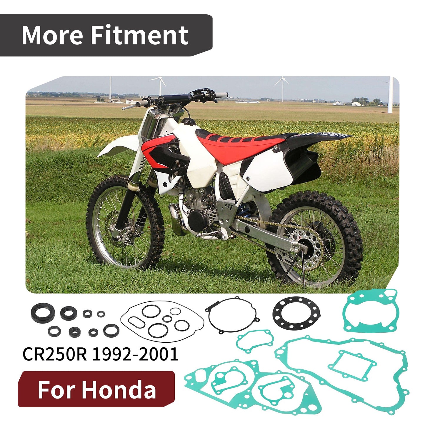 Engine Gasket & Oil Seal Kit for Honda CR250R (1992–2001)