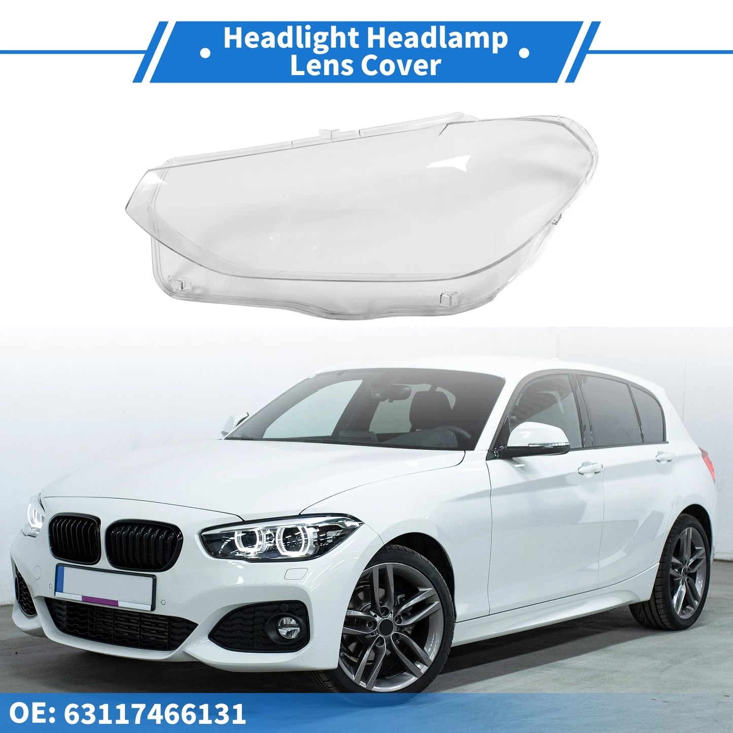 1 Pc Headlight Lens Cover for BMW X3 X4 (2018–2021) No. 63117466131