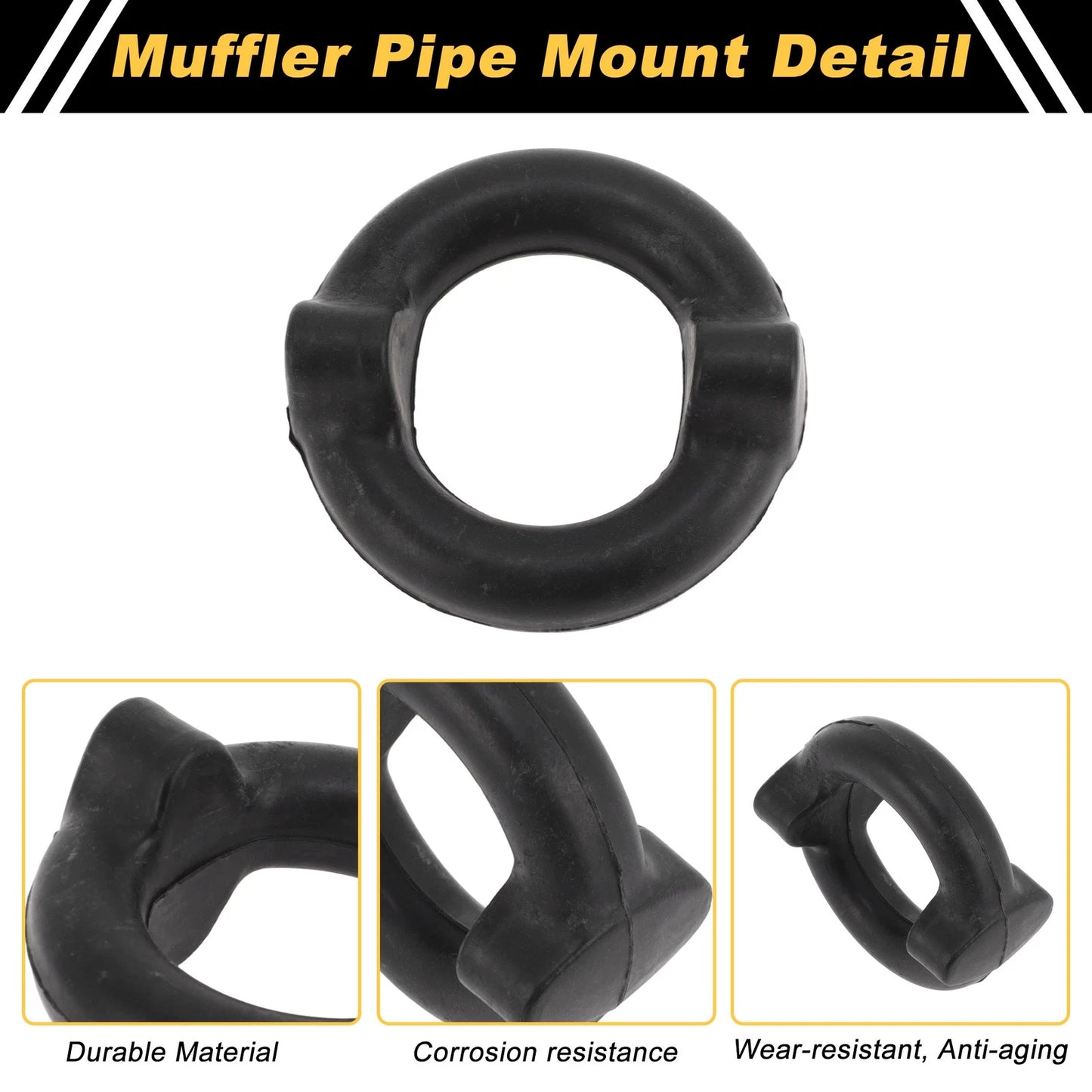 Muffler Exhaust Hanger for Toyota Corolla (2003–2008) No. 35711 Black 1 Pc