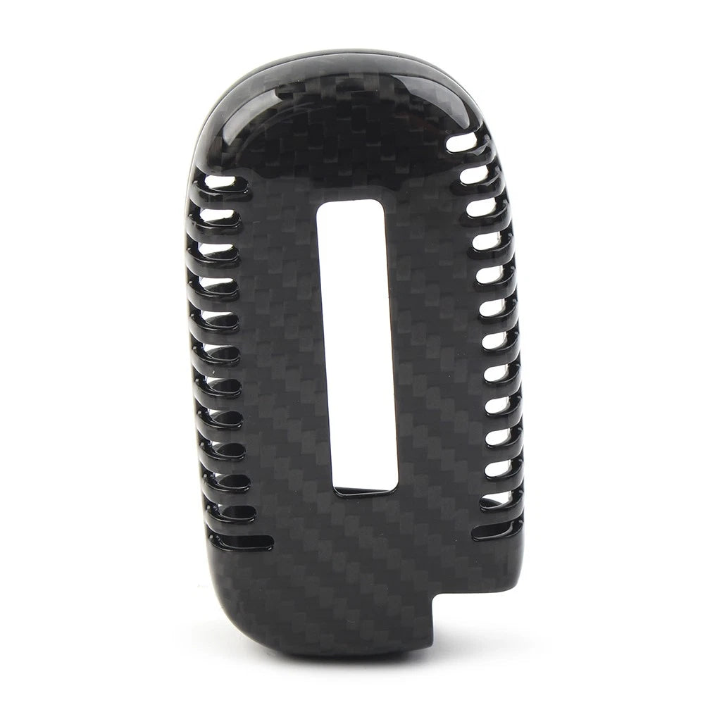 Remote Key Fob Cover Case for Jeep Cherokee, Renegade (2014–2023) Carbon Fiber Black
