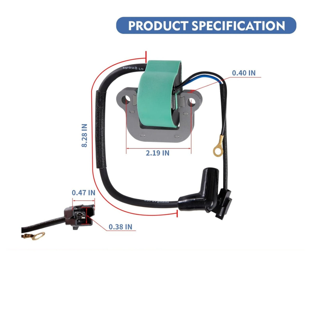 Ignition Coil for Johnson Evinrude 9.9 15 40 Hp (1974–1976)