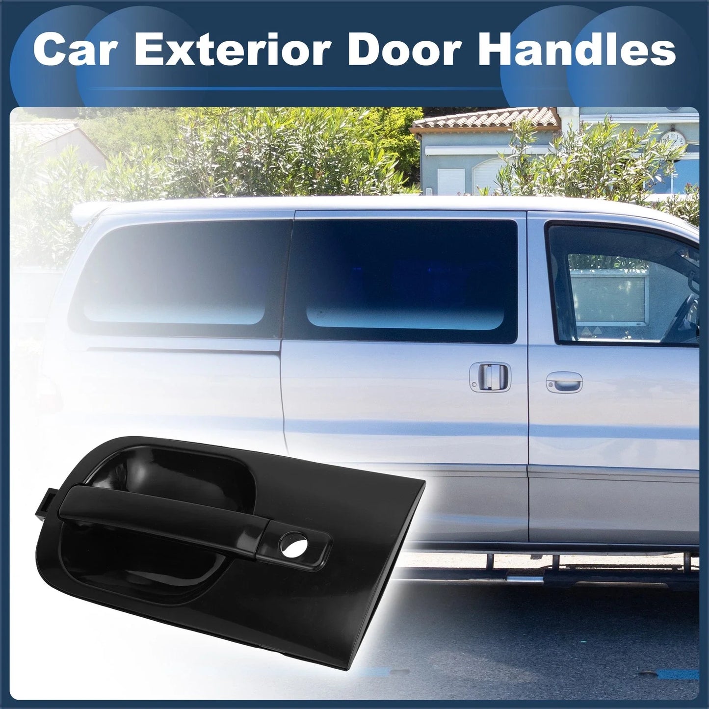 Front Left Exterior Door Handle for Hyundai H1 STAREX (2007-2009) Black 1 x