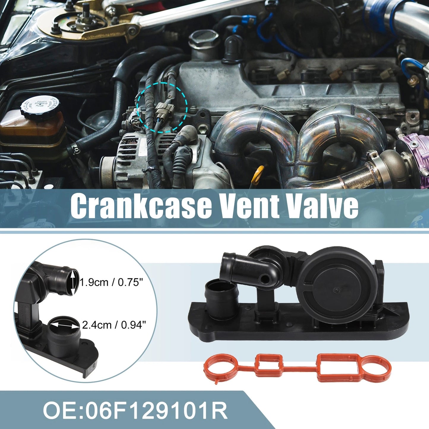 PCV Valve for VW Jetta, Passat (2006–2010) 06F129101R