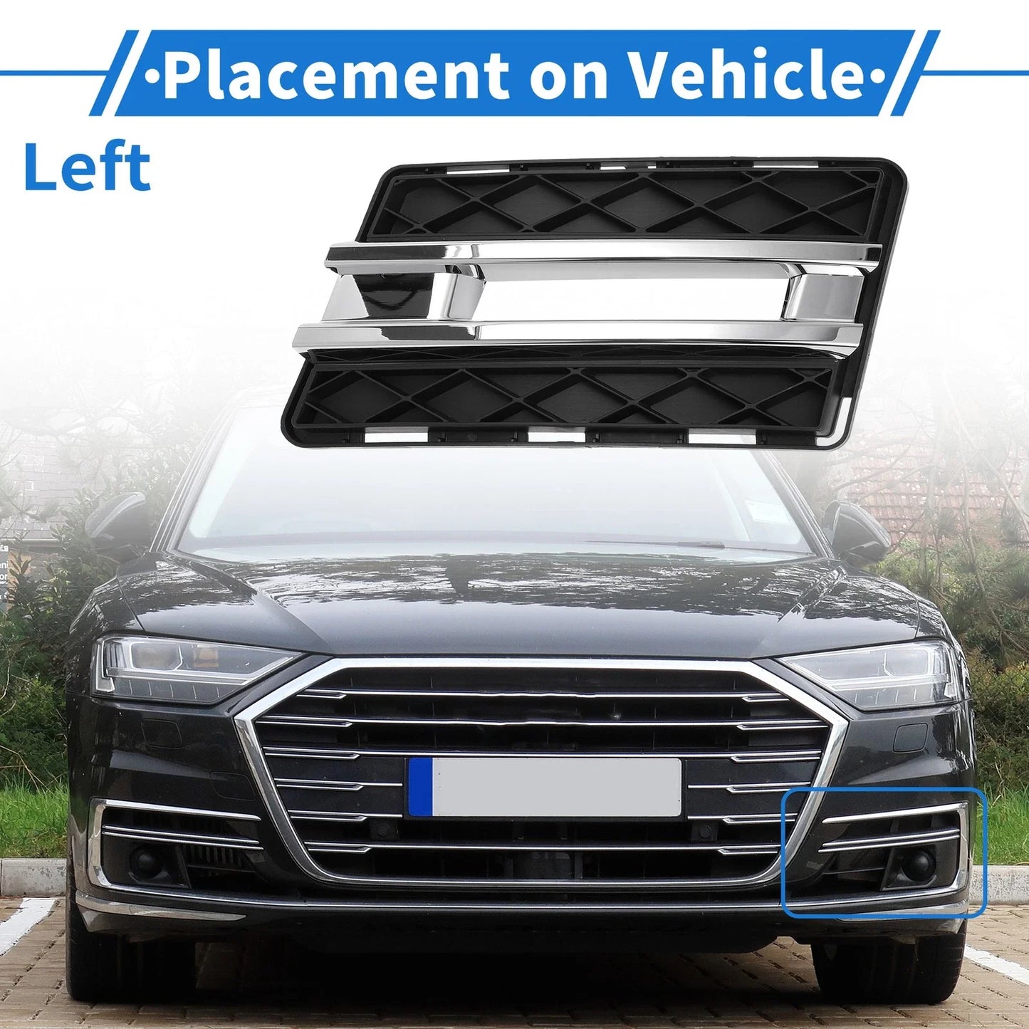 Front Left Fog Light Grill for Mercedes-Benz GLK-Class (2008-2015)