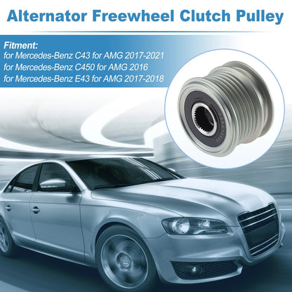 Set of 1 Alternator Freewheel Clutch Pulley for Mercedes-Benz AMG