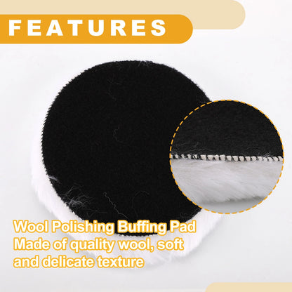 1pc 6" Wool Polishing Buffing Waxing Pad for Universal Use (150mm)