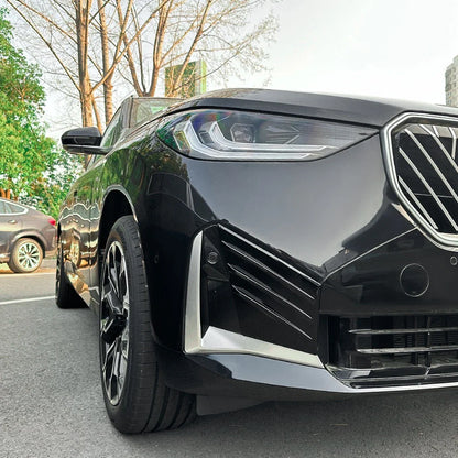 Gloss Black Bumper Side Vent Louver Covers for BMW X3 G45 M-Sport (2025–2025)