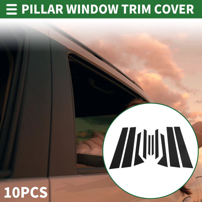 10X Door Pillar Window Trim for Ford Fiesta (2011–2015) Black