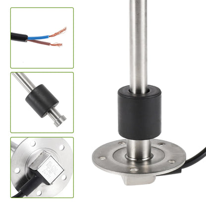 Fuel Sending Unit and Gauge Kit 0-190 Ohm for Boat Car Vehicle (0-190)