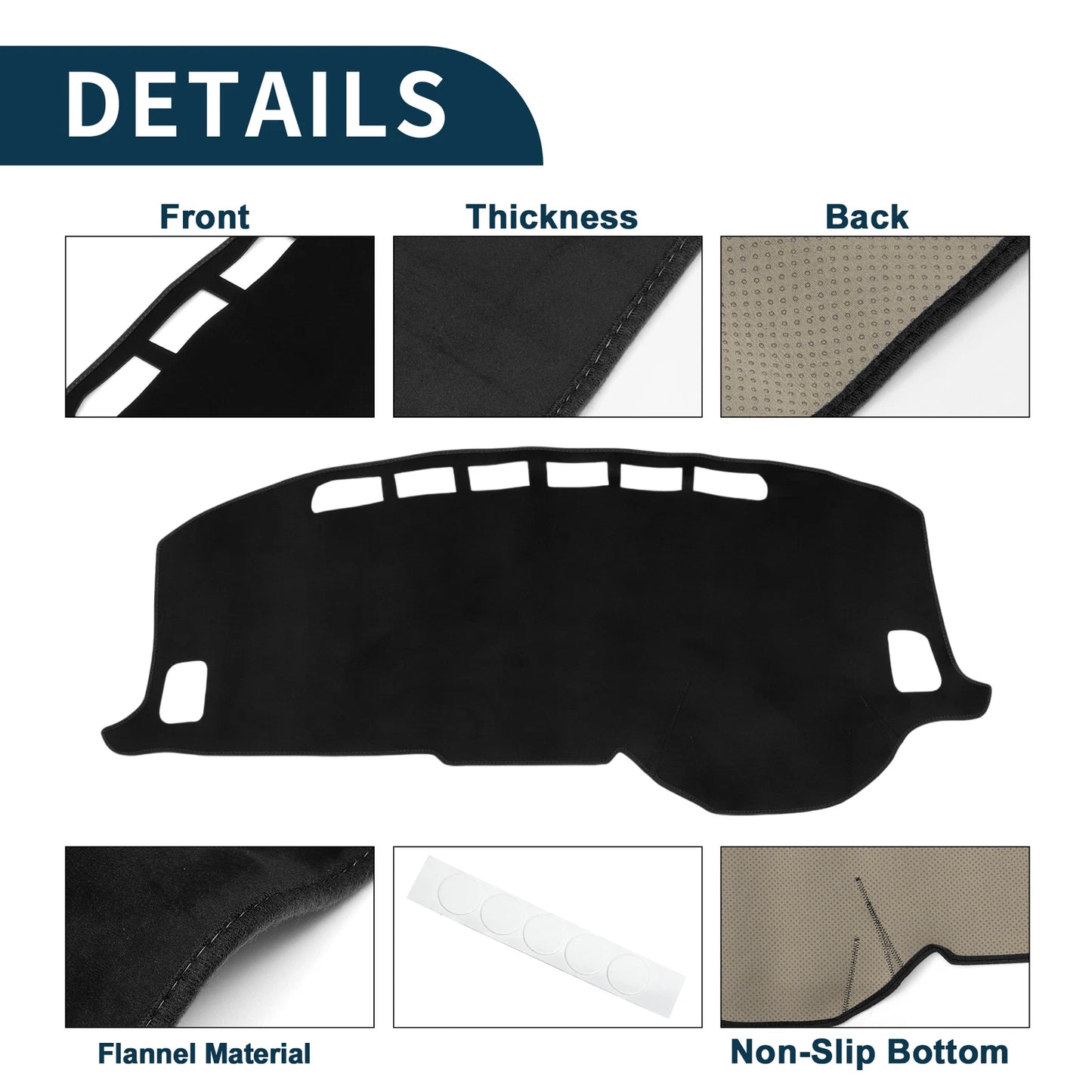 Dashboard Cover Mat for Nissan Dayz B40 Series (2014–2020) Black