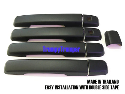 Matte Black 4 Door Handle Cover Trim for Isuzu D-Max MU-X (2012-2019)
