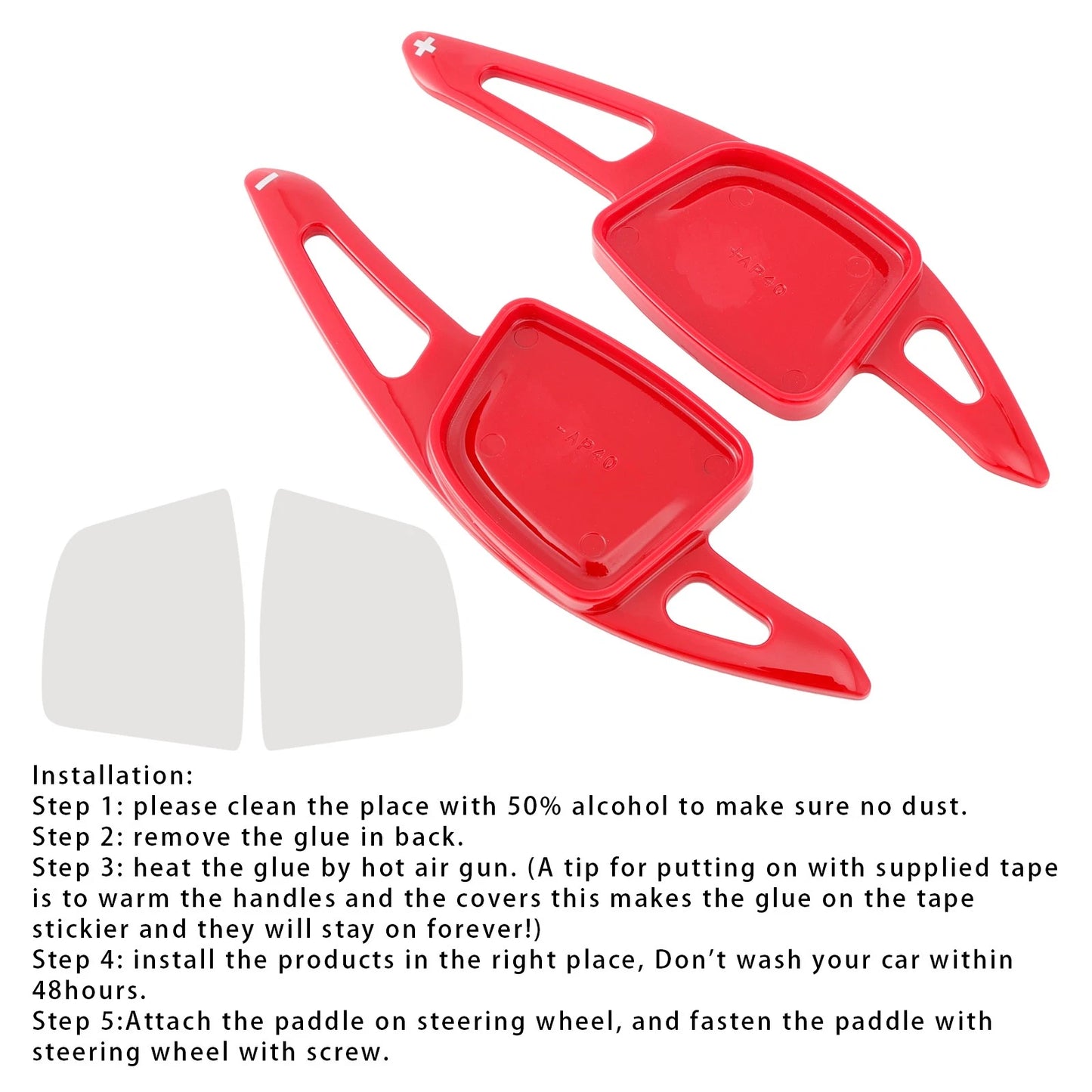 Shift Paddles for Audi RS4 RS3 RS5 (2013–2021) Aluminum Red