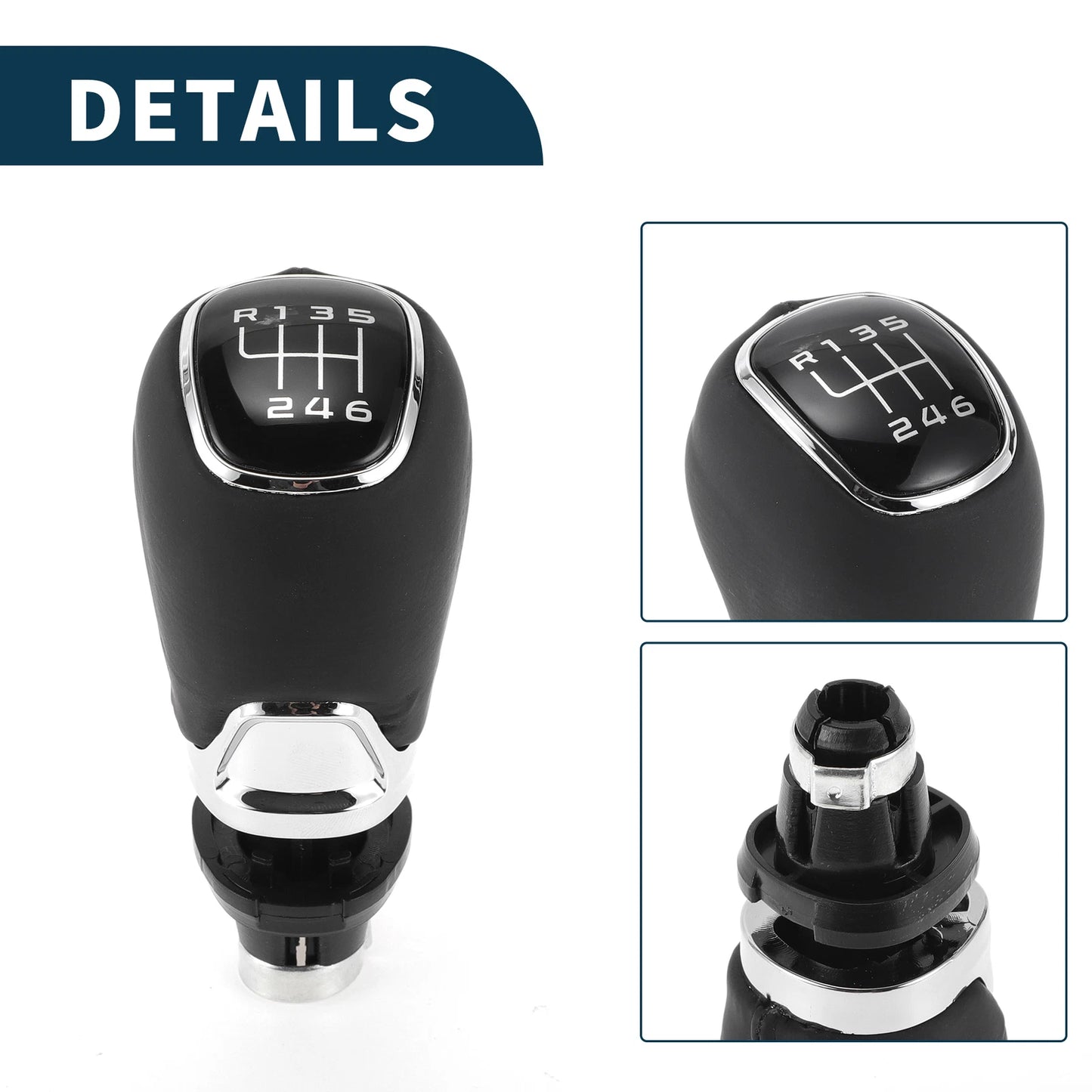 6 Speed Gear Shifter Knob for Skoda Octavia II 1Z3 (2004–2013) Plastic