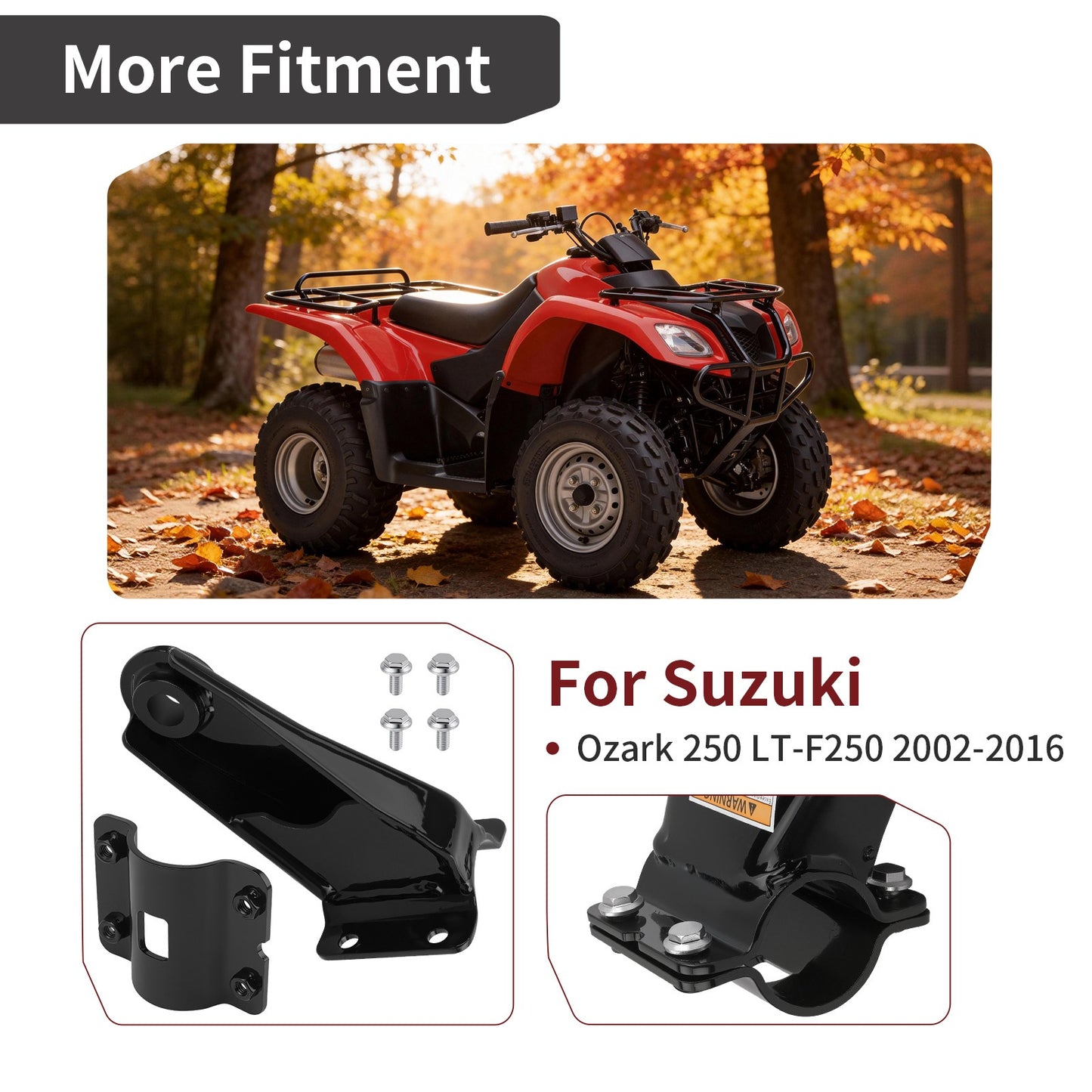 Heavy Duty Trailer Hitch for Suzuki Ozark 250 (2002–2016)