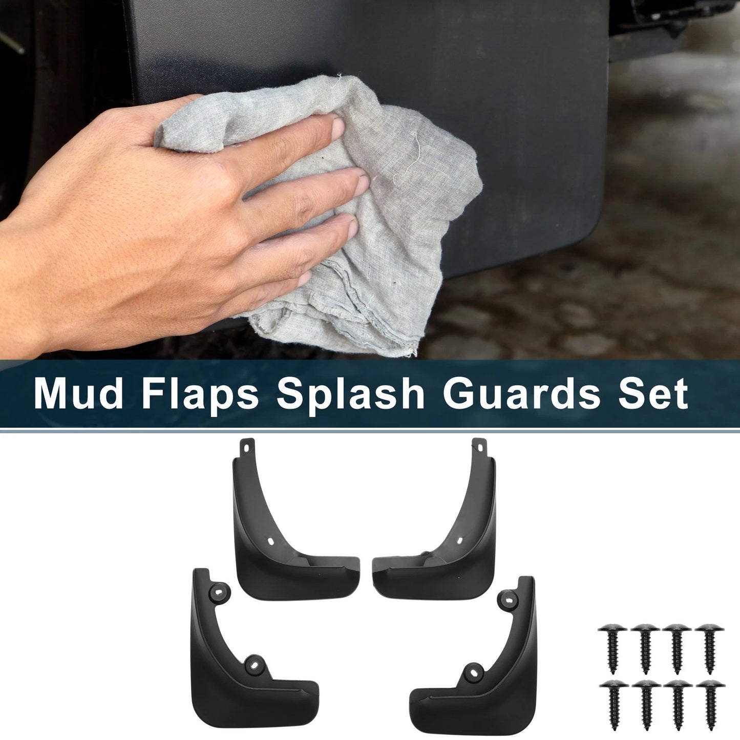 Set of 4 Mud Flaps Splash Guards for Skoda Superb II (2008–2015)