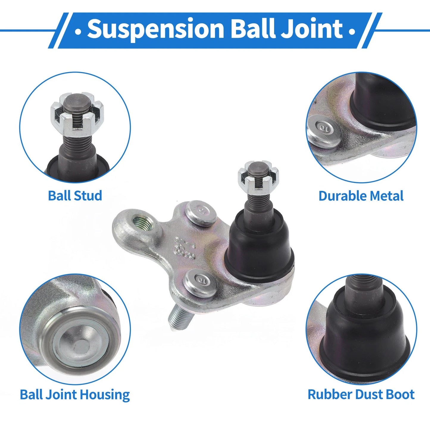 2X Front Lower Ball Joints for Honda Civic (2012–2018) No.K500234/51220TR0A01