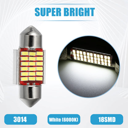 Set of 4 LED Festoon Lights 41mm 211 212 33SMD 3014 Chipsets