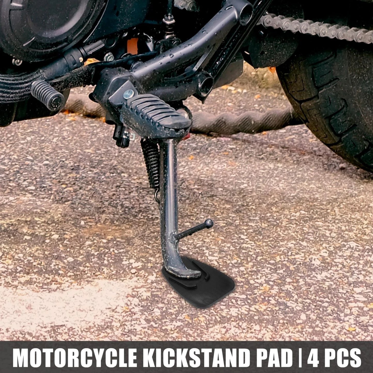 Set of 4 Kickstand Pads for Motorcycle (Universal Fit)