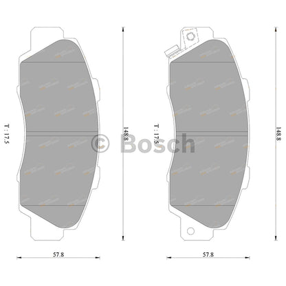 Set of 4 Front Disc Brake Pads for Honda Prelude (1994–2001)