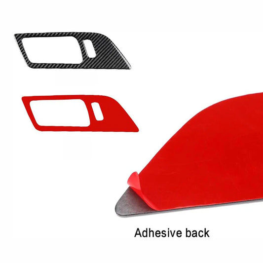 Carbon Fiber Interior Door Handle Trim Cover for Ford Mustang (2015-2022)
