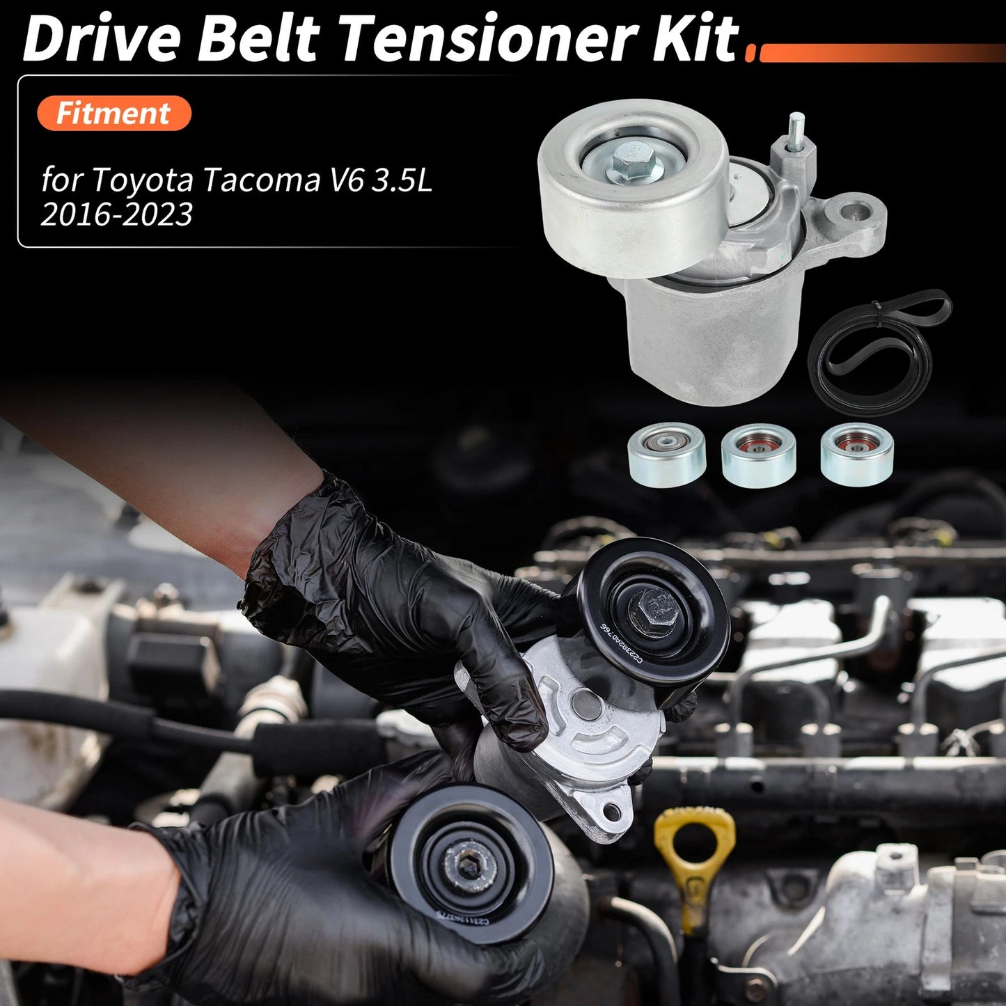 Set of 1 Drive Belt Tensioner Kit for Toyota Tacoma V6 3.5L (2016–2023) No. 9091602571