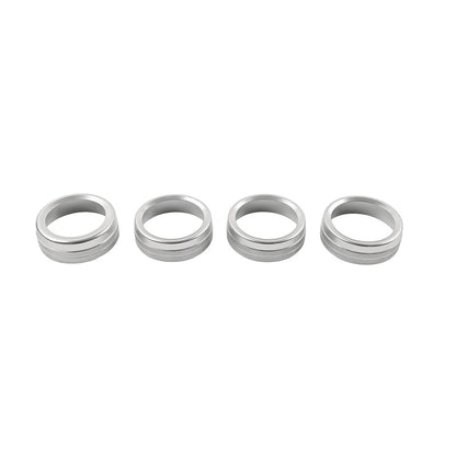 Set of 4 Silver AC Climate Control Ring Knob Trim for Toyota Tacoma (2016–2023)