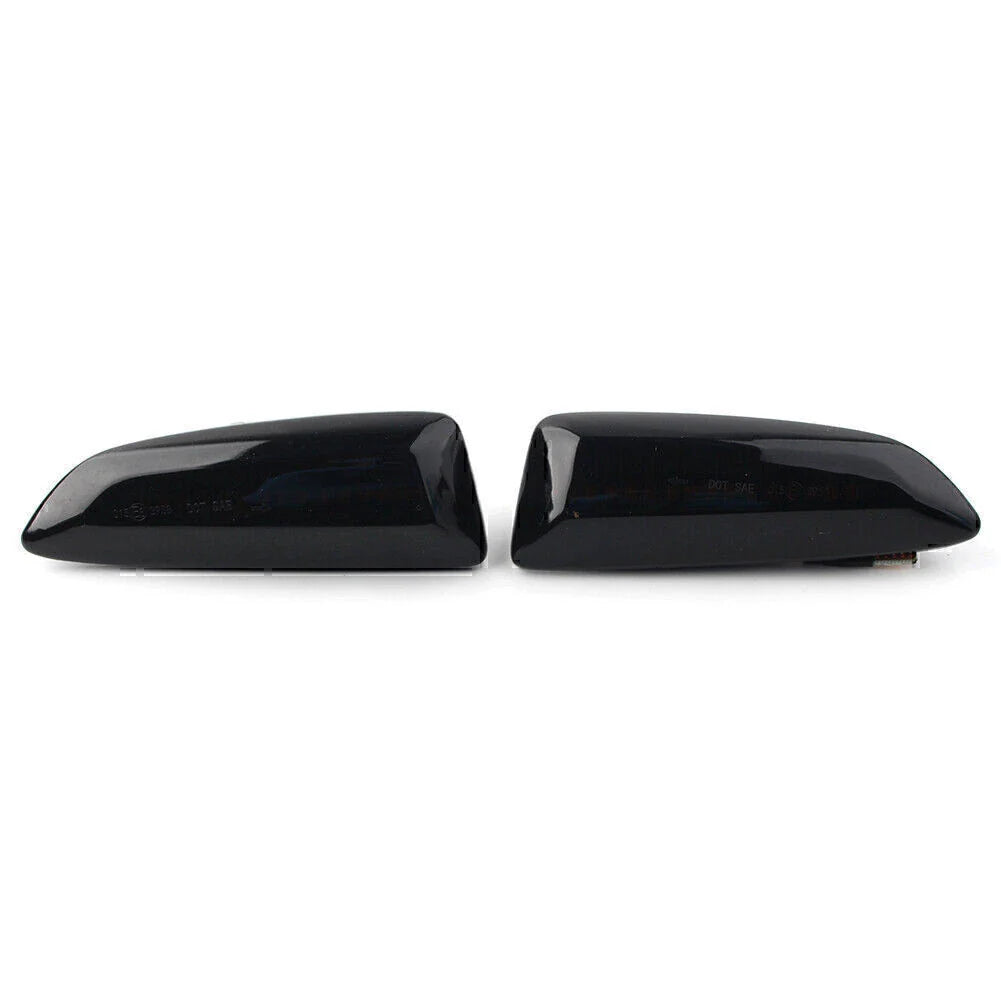 ABS Black Dynamic Amber LED Front Side Marker Lights for Opel Astra (2010-2019)