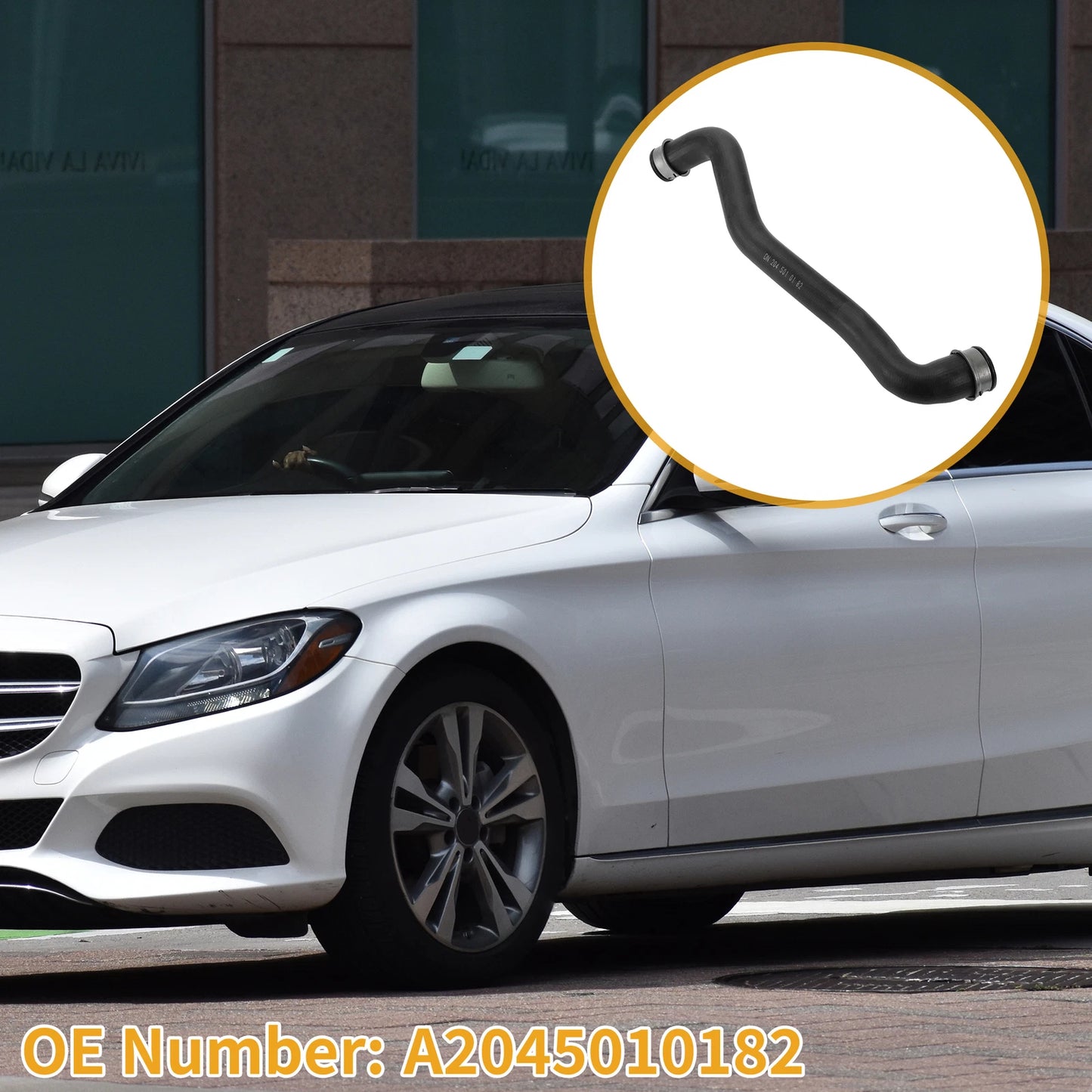 Radiator Hose for Mercedes Benz C Class W204 C180 C200 (2007–2014) No.A2045010182