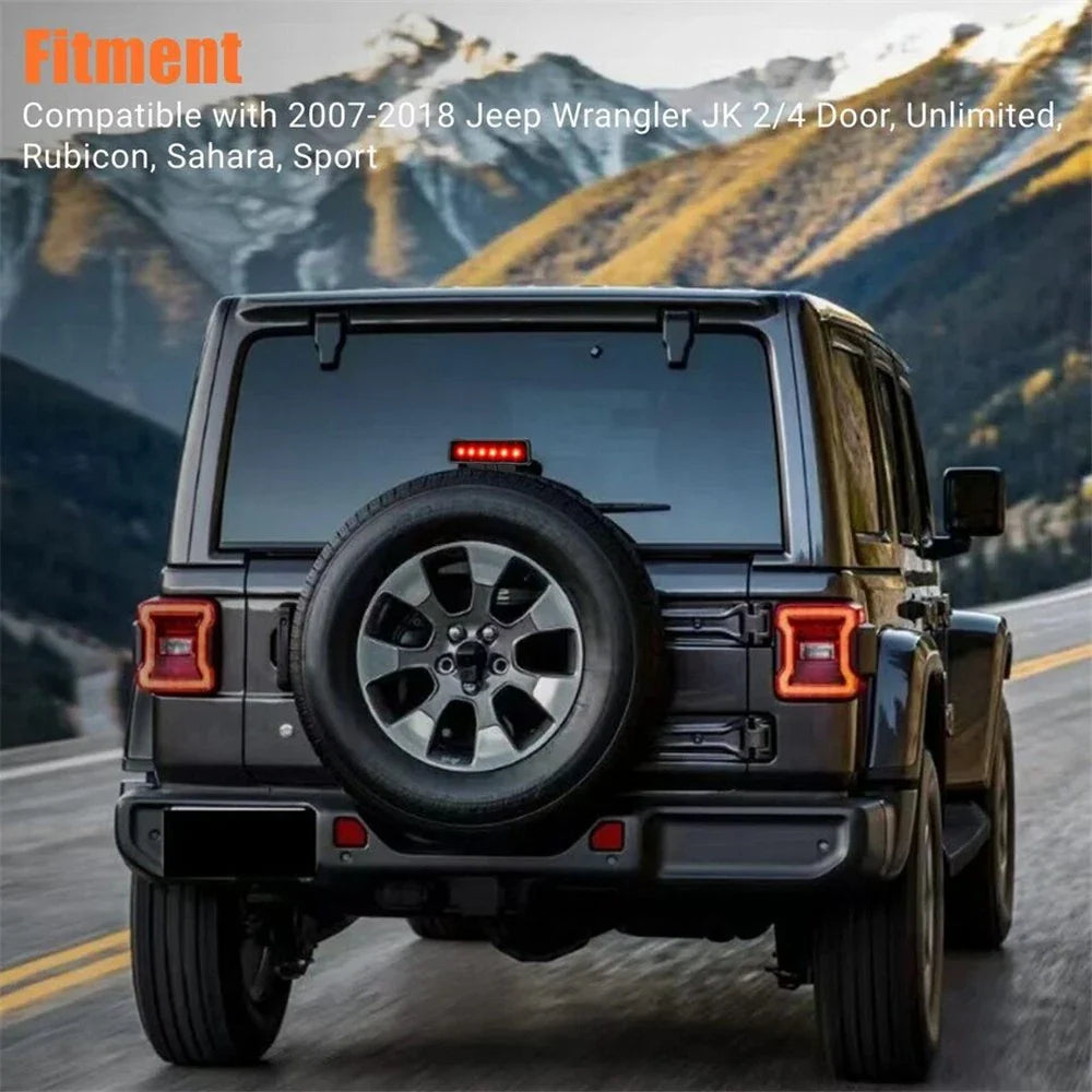 Smoked LED Third Tail Brake Light for Jeep Wrangler (2007-2018)