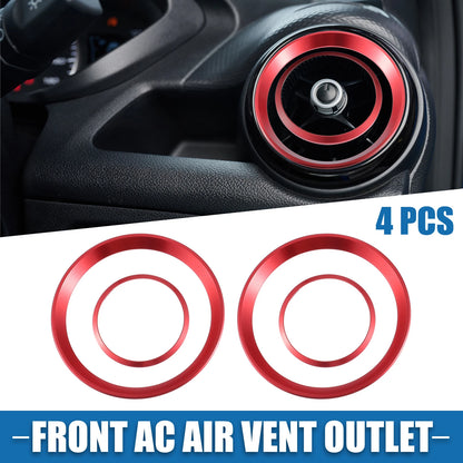 Set of 4 Front Air Vent Frame Cover AC Decal Trim for Alfa Romeo Giulia (2017–2023)