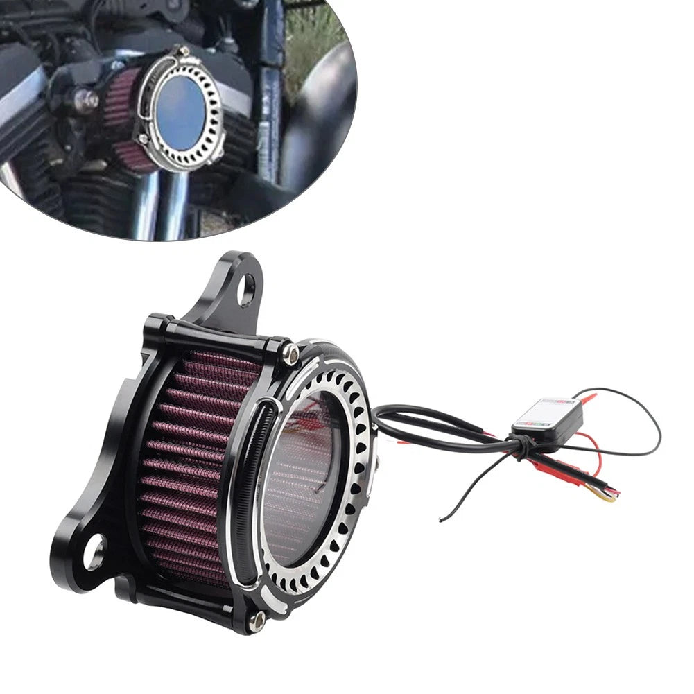 Air Cleaner Intake Filter with Light for Harley Touring, Softail, Dyna