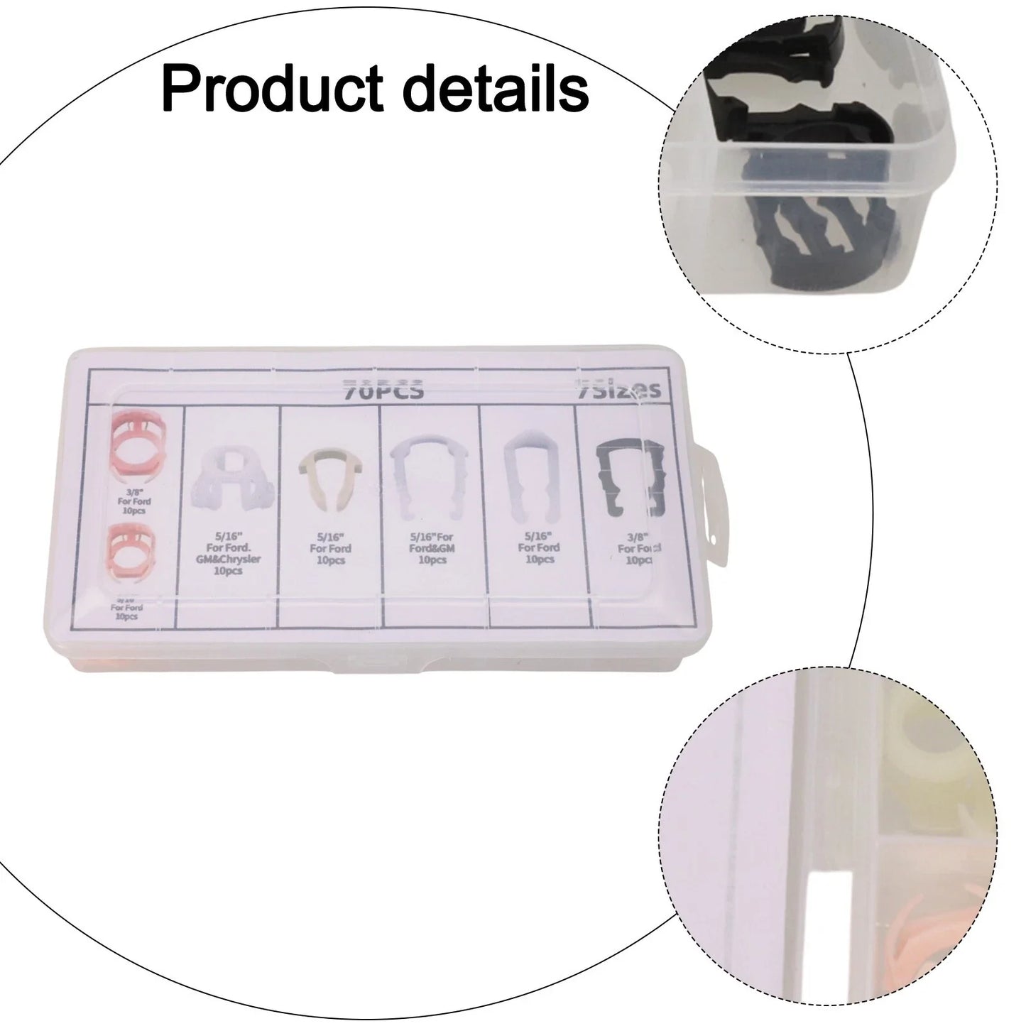Fuel Line Clip / 70Pcs / Ford Cars