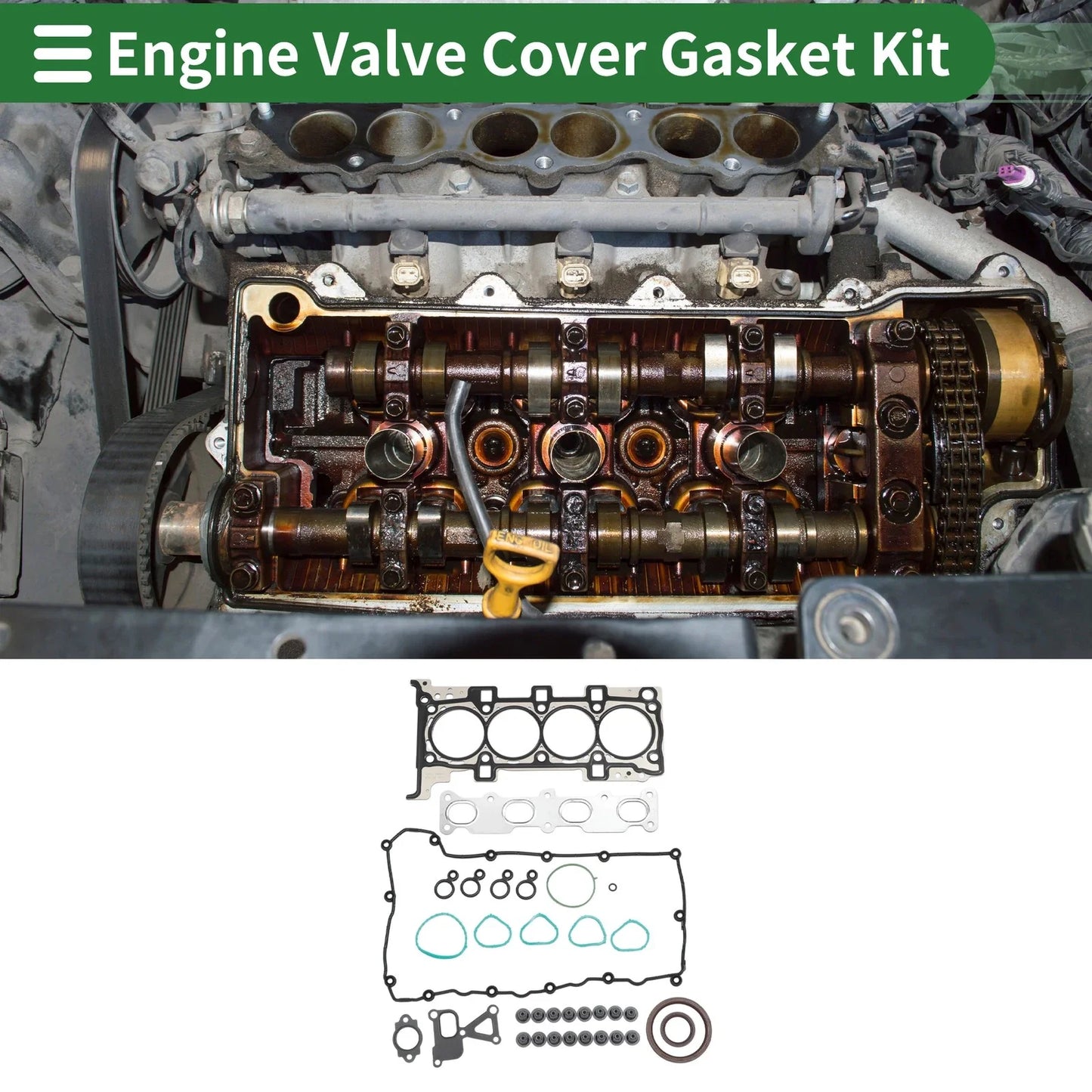 Engine Valve Cover Gasket Kit for Dodge Dart 1.4L 2.0L 2.4L (2013-2016)
