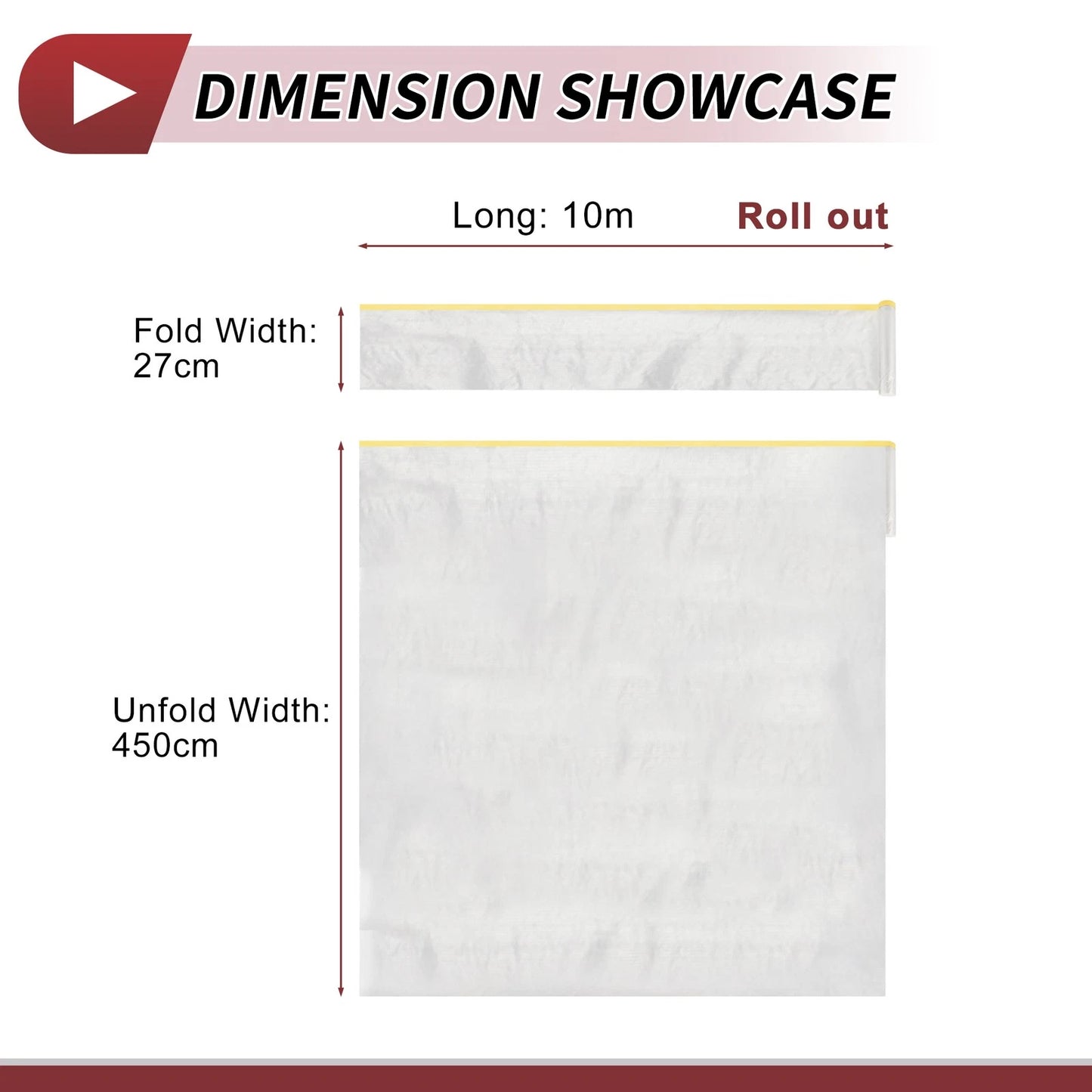 Pre-Taped Masking Film 1000x450cm for Automotive Painting (1 Pc)