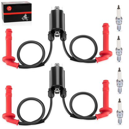 Set of 2 Ignition Coils & Spark Plugs for Honda CBR600F3 CBR600F2 (1991–1998)