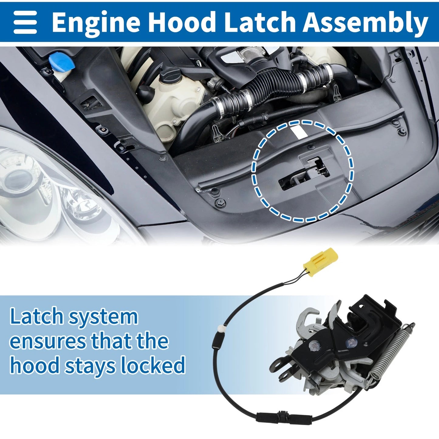 Hood Latch Assembly for BMW 5 Series F90 G30 (2016–2024) No. 51237347411
