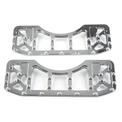 CNC Front Floorboards for Harley Touring Dyna FLD (2014-2023) - Chrome Pair