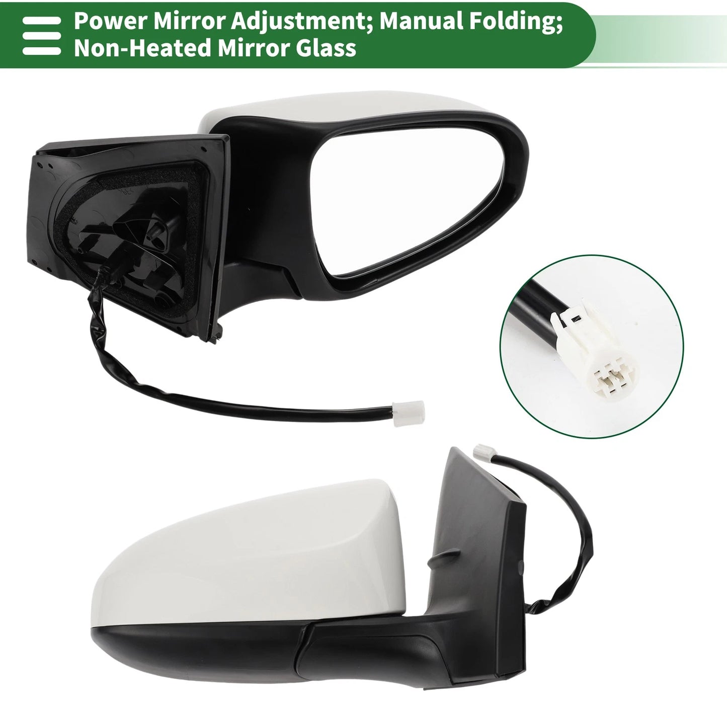 Right Side Door Mirror for Toyota Corolla (Non-Heated, 2014–2019)